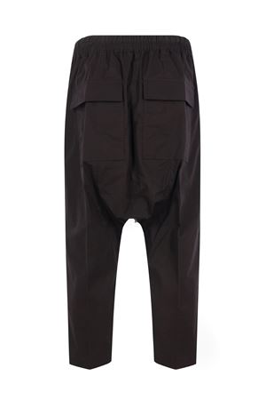 Black cotton cropped trousers RICK OWENS | RU01F2381P09